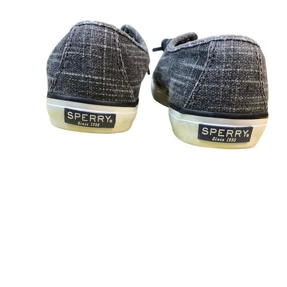 Sperry Black Grey Sparkle Slip-On Boat Shoes Size 7 - Picture 5 of 10